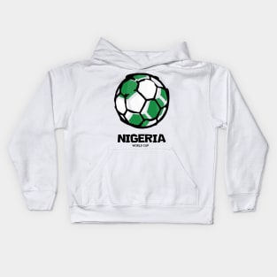 Nigeria Football Country Flag Kids Hoodie